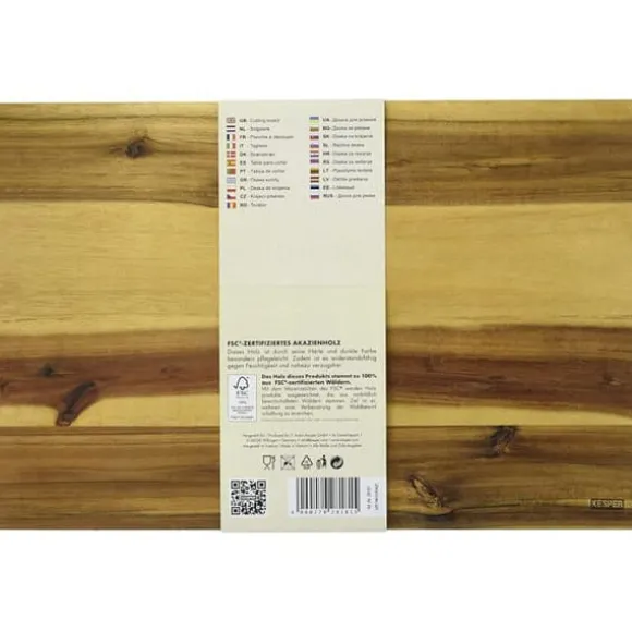 Skärbräda - Kesper - 28181 - Acacia - 40x26x1,5 cm - Perfekt för kött och grönsaker