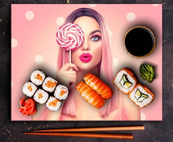 SKÄRBRÄDA I GLAS 52x40 BARBIE