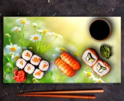 SKÄRBRÄDA I GLAS 52x30 BLOMMOR