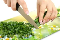 SKÄRBRÄDA I GLAS 52x30 BLOMMOR