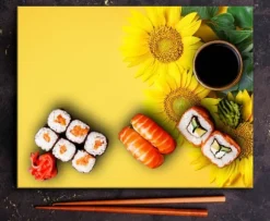 SKÄRBRÄDA I GLAS 52x40 BLOMMOR