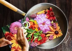 SKÄRBRÄDA I GLAS 52x30 BLOMMOR