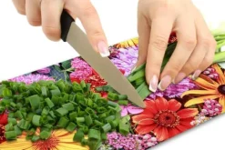 SKÄRBRÄDA I GLAS 52x30 BLOMMOR