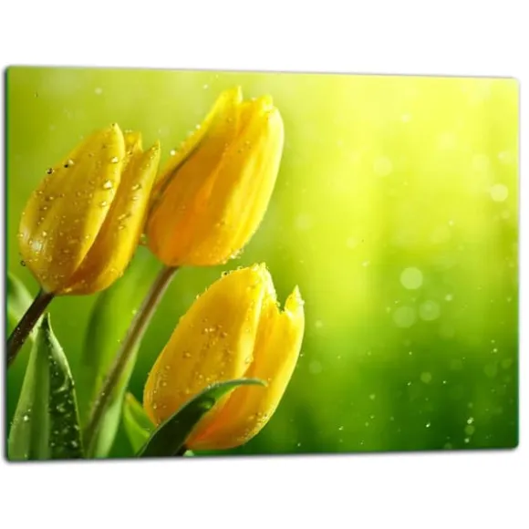 SKÄRBRÄDA I GLAS 52x40 BLOMMOR