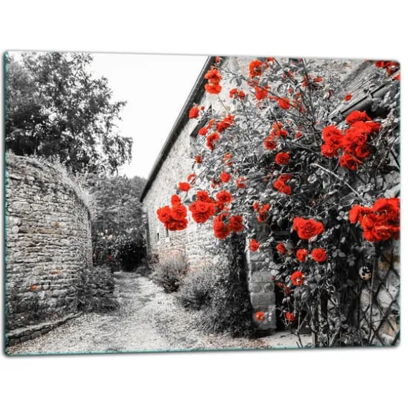 SKÄRBRÄDA I GLAS 52x40 BLOMMOR