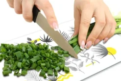 SKÄRBRÄDA I GLAS 52x30 BLOMMOR