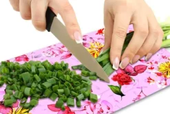 SKÄRBRÄDA I GLAS 52x30 BLOMMOR