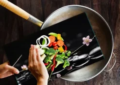 SKÄRBRÄDA I GLAS 52x30 BLOMMOR