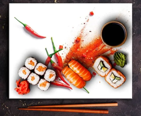 SKÄRBRÄDA I GLAS 52x40 CHILI