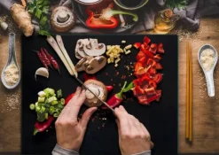 SKÄRBRÄDA I GLAS 52x40 CHILI PEPPAR