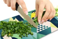 SKÄRBRÄDA I GLAS 52x30 FÅGLAR