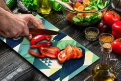 SKÄRBRÄDA I GLAS 52x30 FÅGLAR