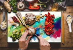 SKÄRBRÄDA I GLAS 52X30 FÄRGAD