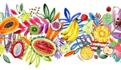 SKÄRBRÄDA I GLAS 52x30 FRUKT