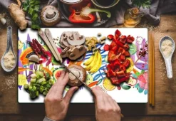 SKÄRBRÄDA I GLAS 52x30 FRUKT