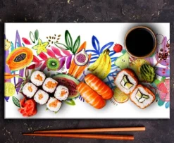 SKÄRBRÄDA I GLAS 52x30 FRUKT