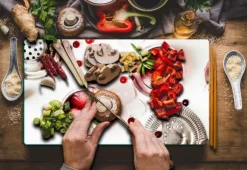 SKÄRBRÄDA I GLAS 52x30 FRUKT