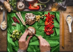 SKÄRBRÄDA I GLAS 52x40 GRÖN