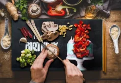 SKÄRBRÄDA I GLAS 52x30 GÅVA