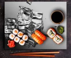 SKÄRBRÄDA I GLAS 52x40 ISSVART