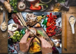 SKÄRBRÄDA I GLAS 52x40 KRYDDOR