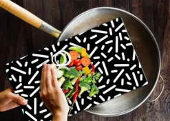 SKÄRBRÄDA I GLAS 52x30 MÖNSTER