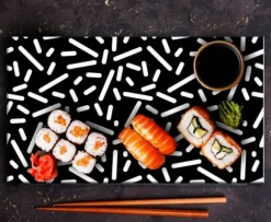 SKÄRBRÄDA I GLAS 52x30 MÖNSTER