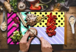 SKÄRBRÄDA I GLAS 52x30 MÖNSTER