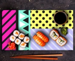 SKÄRBRÄDA I GLAS 52x30 MÖNSTER