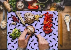 SKÄRBRÄDA I GLAS 52x40 MÖNSTER