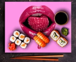 SKÄRBRÄDA I GLAS 52x40 MUNFRUKTER