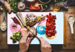 SKÄRBRÄDA I GLAS 52x30 MUNKAR