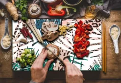 SKÄRBRÄDA I GLAS 52x30 NATUR