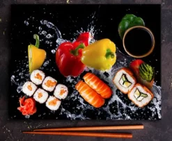 SKÄRBRÄDA I GLAS 52x40 PAPRIKA