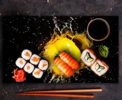 SKÄRBRÄDA I GLAS 52x30 PAPRIKA