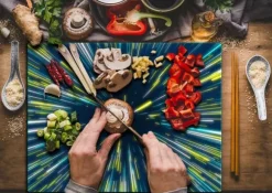 SKÄRBRÄDA I GLAS 52x40 STJÄRNOR