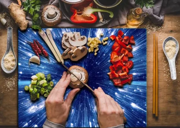 SKÄRBRÄDA I GLAS 52x40 STJÄRNOR