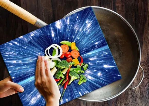 SKÄRBRÄDA I GLAS 52x40 STJÄRNOR