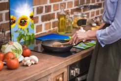 SKÄRBRÄDA I GLAS 2x 30x52 SOLROSOR