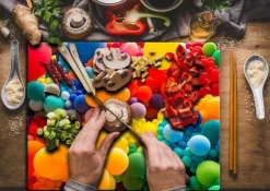 SKÄRBRÄDA I GLASPLATTA 52x40 BALLONGER