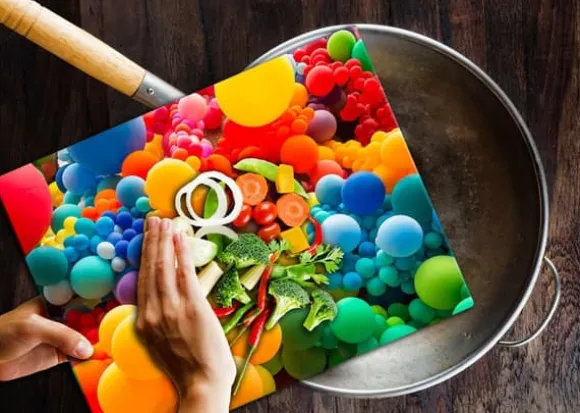 SKÄRBRÄDA I GLASPLATTA 52x40 BALLONGER