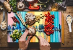 SKÄRBRÄDA I GLASPLATTA 52x30 CITY