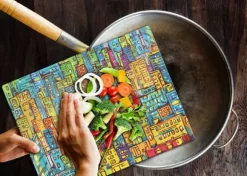 SKÄRBRÄDA I GLASPLATTA 52x40 CITY