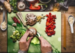 SKÄRBRÄDA I GLASPLATTA 52x40 DROP