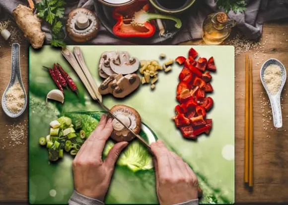 SKÄRBRÄDA I GLASPLATTA 52x40 DROP