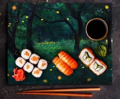 SKÄRBRÄDA I GLASPLATTA 52x40 FOREST