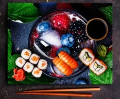 SKÄRBRÄDA I GLASPLATTA 52x40 FRUKT