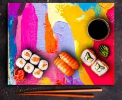 SKÄRBRÄDA I GLASPLATTA 52x40 FÄRGER