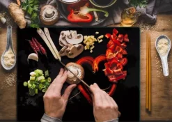 SKÄRBRÄDA I GLASPLATTA 52x40 HJÄRTA