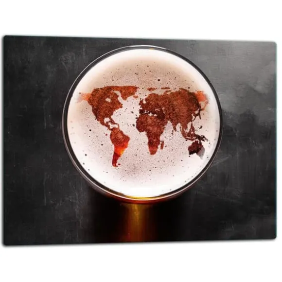 SKÄRBRÄDA I GLASPLATTA 52x40 KAFFE